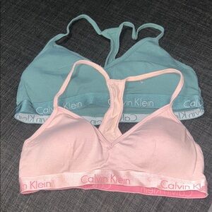 Calvin Klein Pink and Blue Bralette Duo